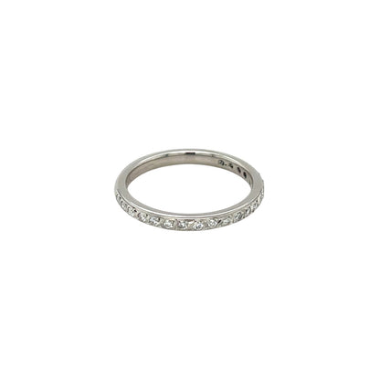 Platinum Half-Set Diamond Half-Set Eternity Ring (M)