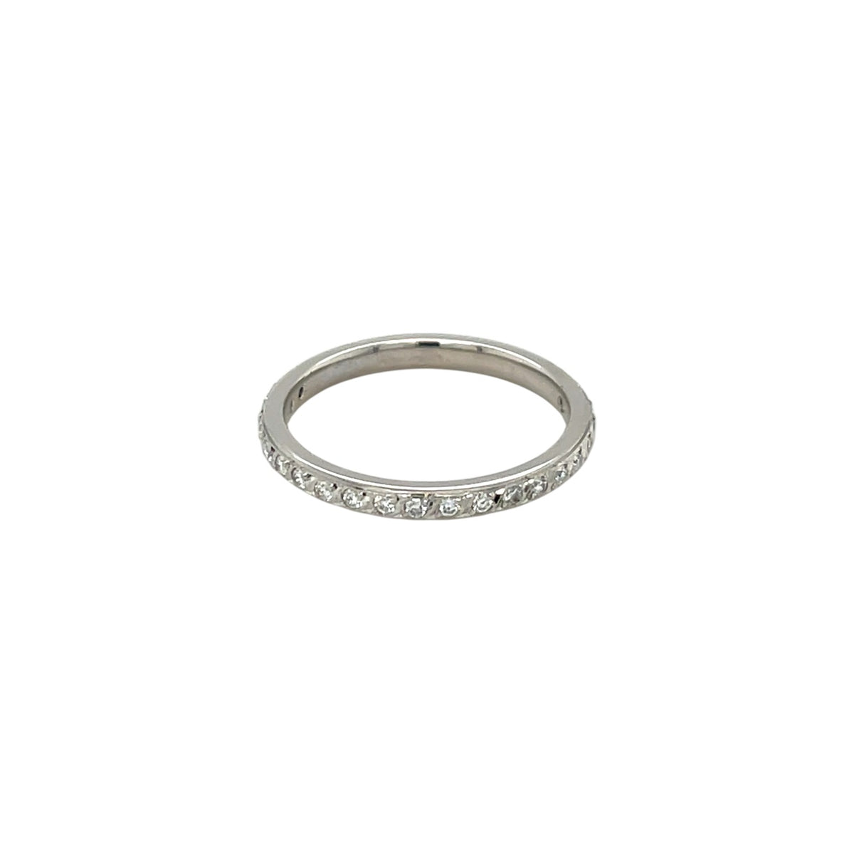 Platinum Half-Set Diamond Half-Set Eternity Ring (M)
