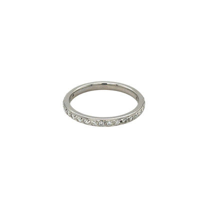 Platinum Half-Set Diamond Half-Set Eternity Ring (M)