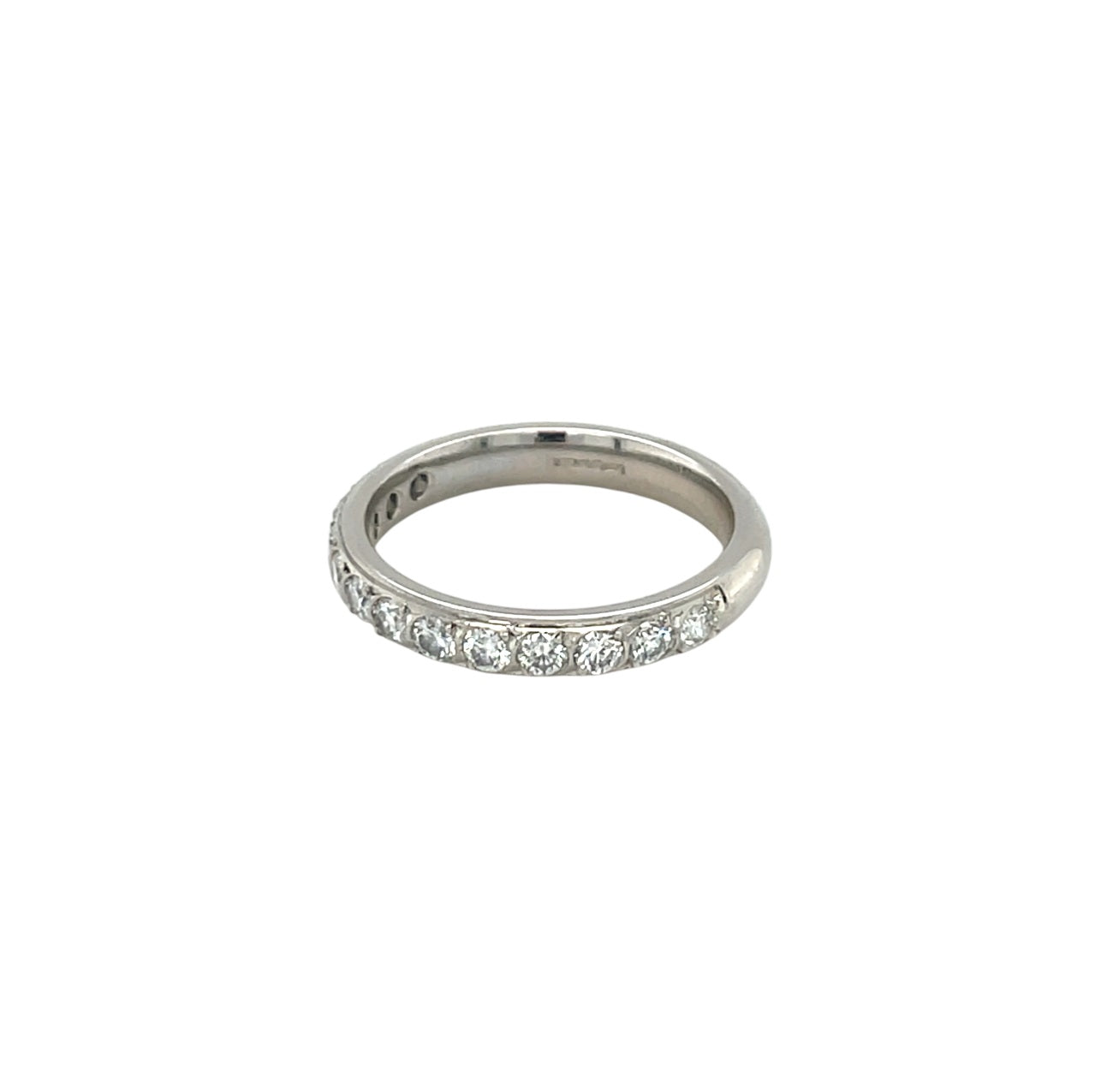 Platinum Half-Set Diamond Half-Set Eternity Ring (M)