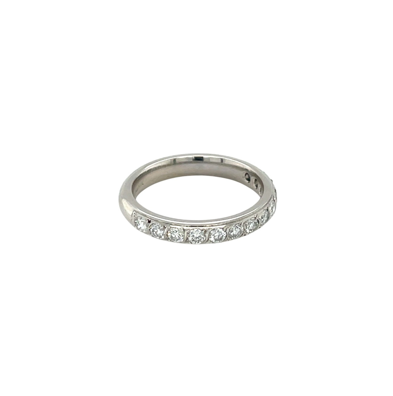 Platinum Half-Set Diamond Half-Set Eternity Ring (M)