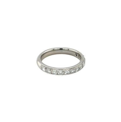 Platinum Half-Set Diamond Half-Set Eternity Ring (M)