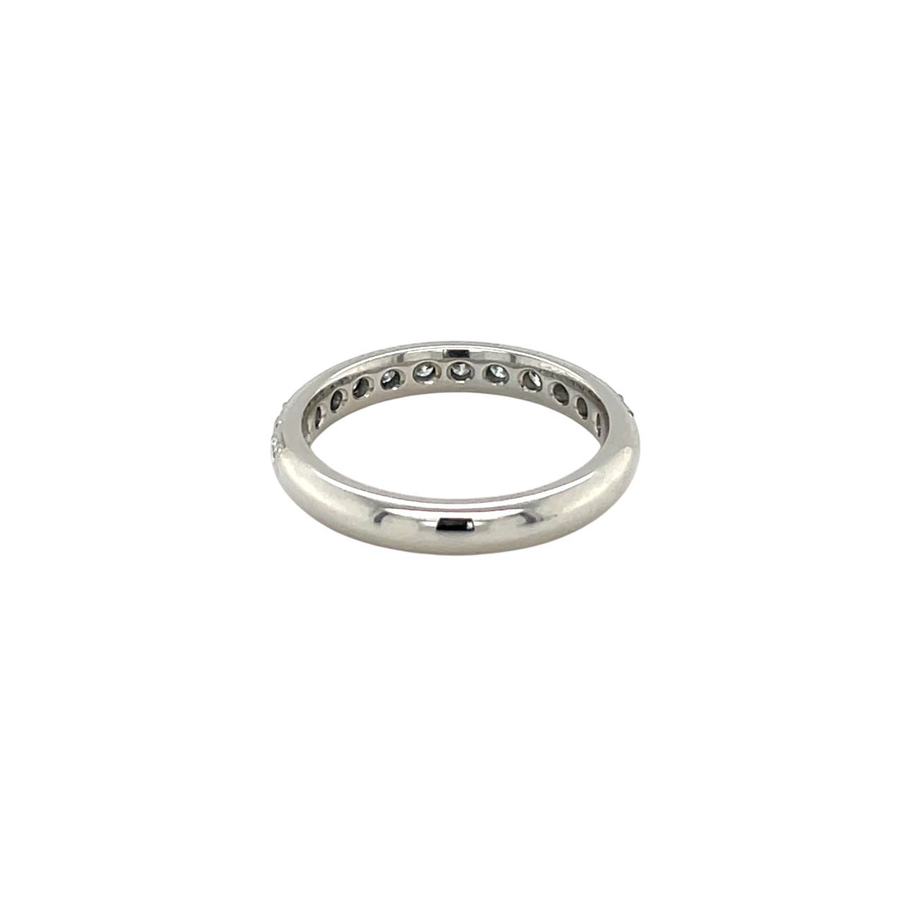 Platinum Half-Set Diamond Half-Set Eternity Ring (M)