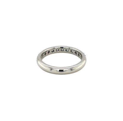 Platinum Half-Set Diamond Half-Set Eternity Ring (M)