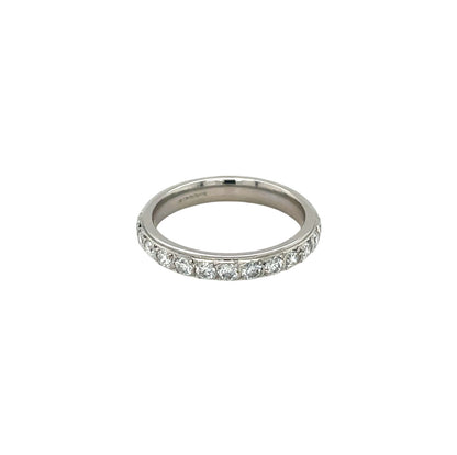 Platinum Half-Set Diamond Half-Set Eternity Ring (M)