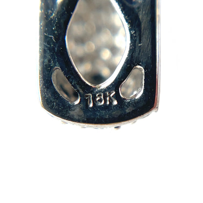 18ct White Gold Pave Set Diamond Pendant & Chain (18")