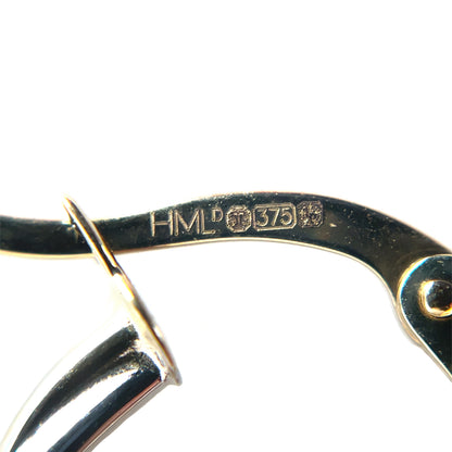 9ct Yellow White & Rose Gold Dainty Russian Hoop Earrings