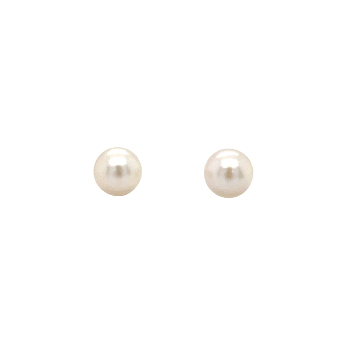 9ct Yellow Gold Akoya Pearl Stud Earrings (6mm)