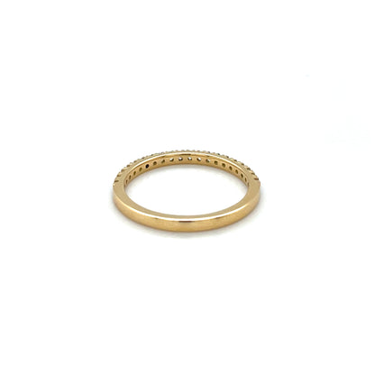 18ct Yellow Gold Half-Set Diamond Eternity Ring
