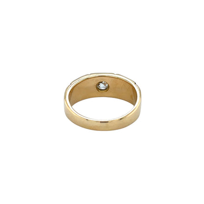 18ct Yellow Gold Old-Cut diamond & Pearl Trilogy Ring (K)