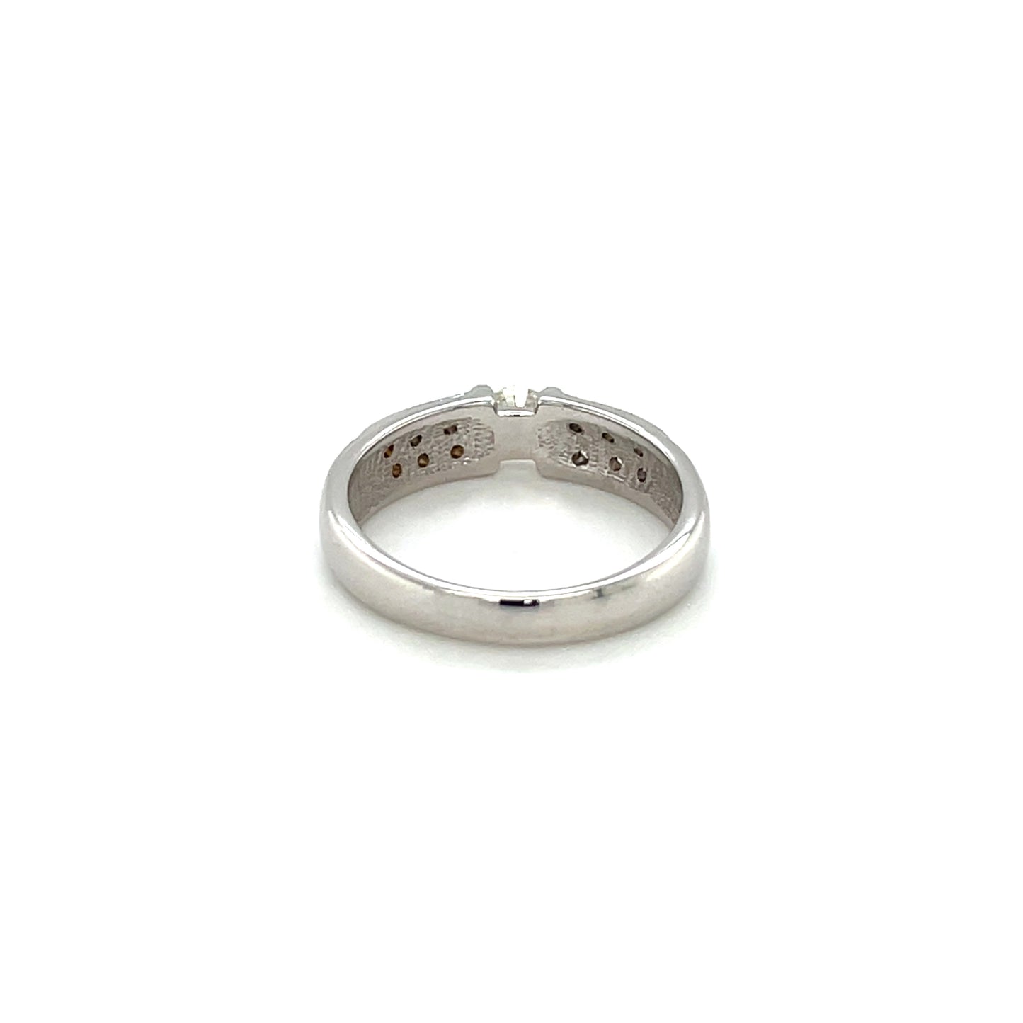 18ct White Gold Tension Diamond Eternity Ring (M)