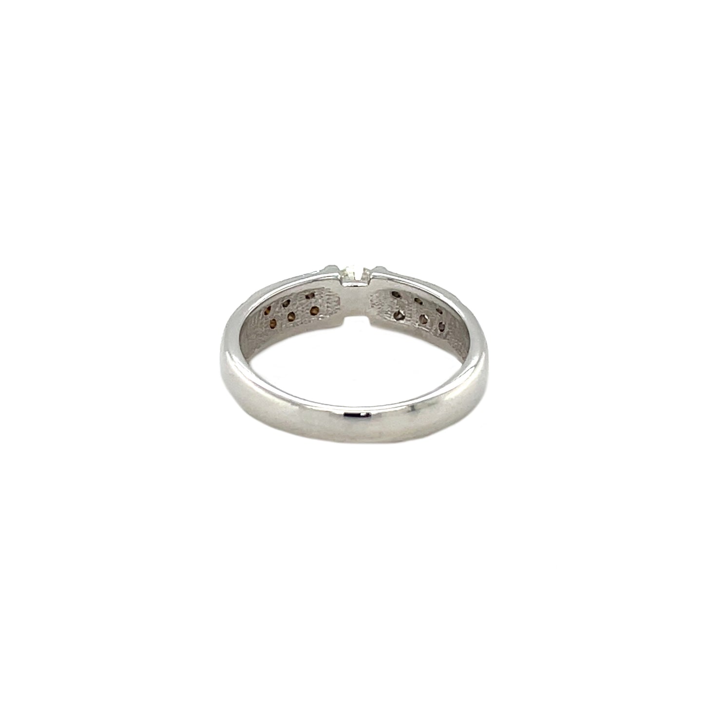 18ct White Gold Tension Diamond Eternity Ring (M)