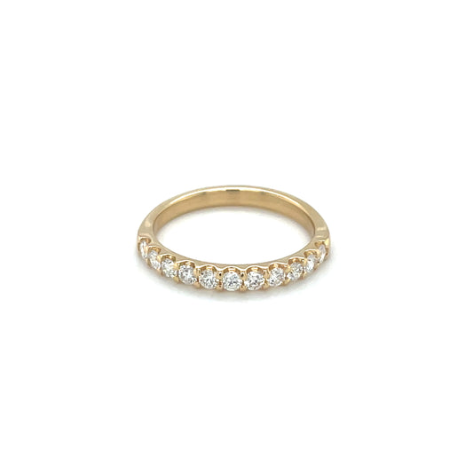 18ct Yellow Gold Diamond Half-Set Eternity Ring (L&N)