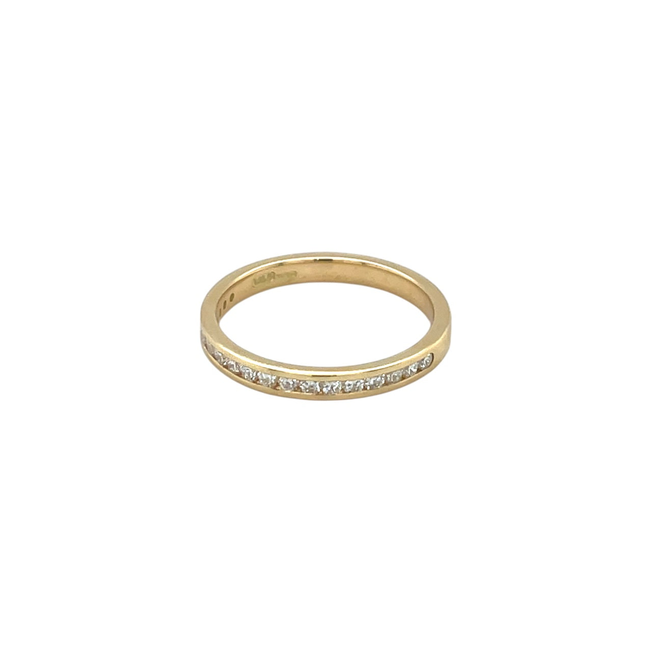 18ct Yellow Gold Channel-Set Diamond Eternity Ring (M)