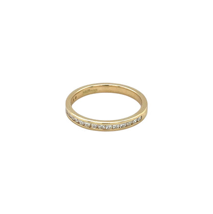 18ct Yellow Gold Channel-Set Diamond Eternity Ring (M)