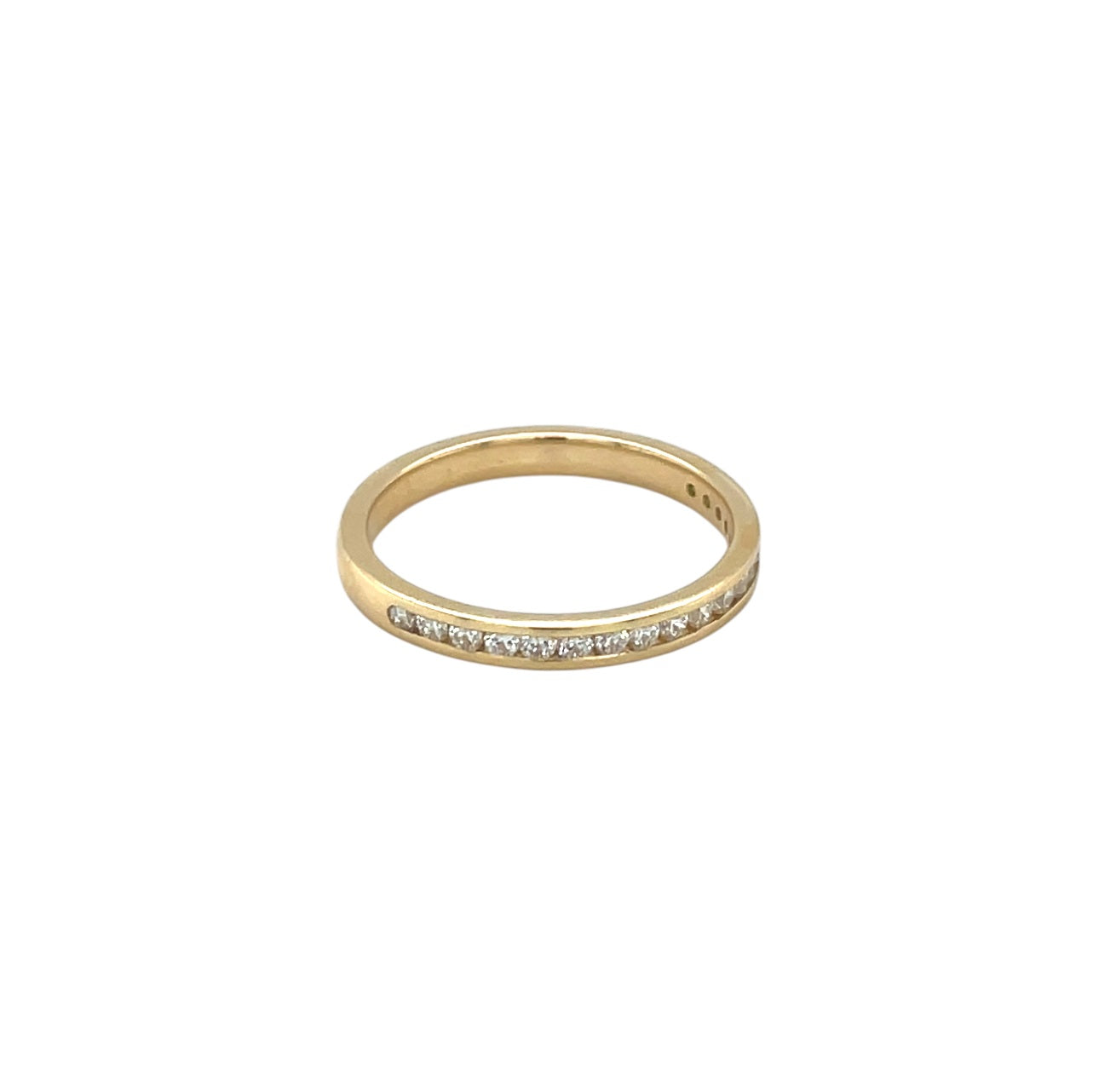 18ct Yellow Gold Channel-Set Diamond Eternity Ring (M)