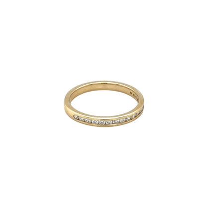 18ct Yellow Gold Channel-Set Diamond Eternity Ring (M)