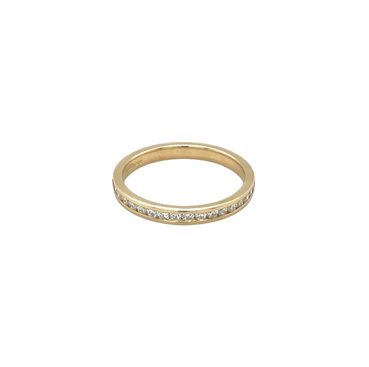 18ct Yellow Gold Channel-Set Diamond Eternity Ring (M)