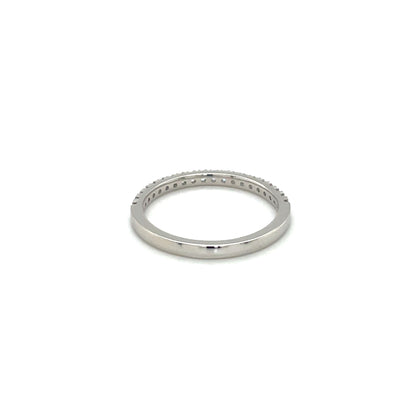 Platinum Half-Set Castle-Claw Diamond Eternity Ring (M)