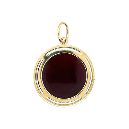 18ct Yellow Gold Carnelian Capricorn Pendant