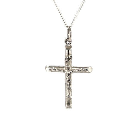 Silver Crucifix Pendant & Chain