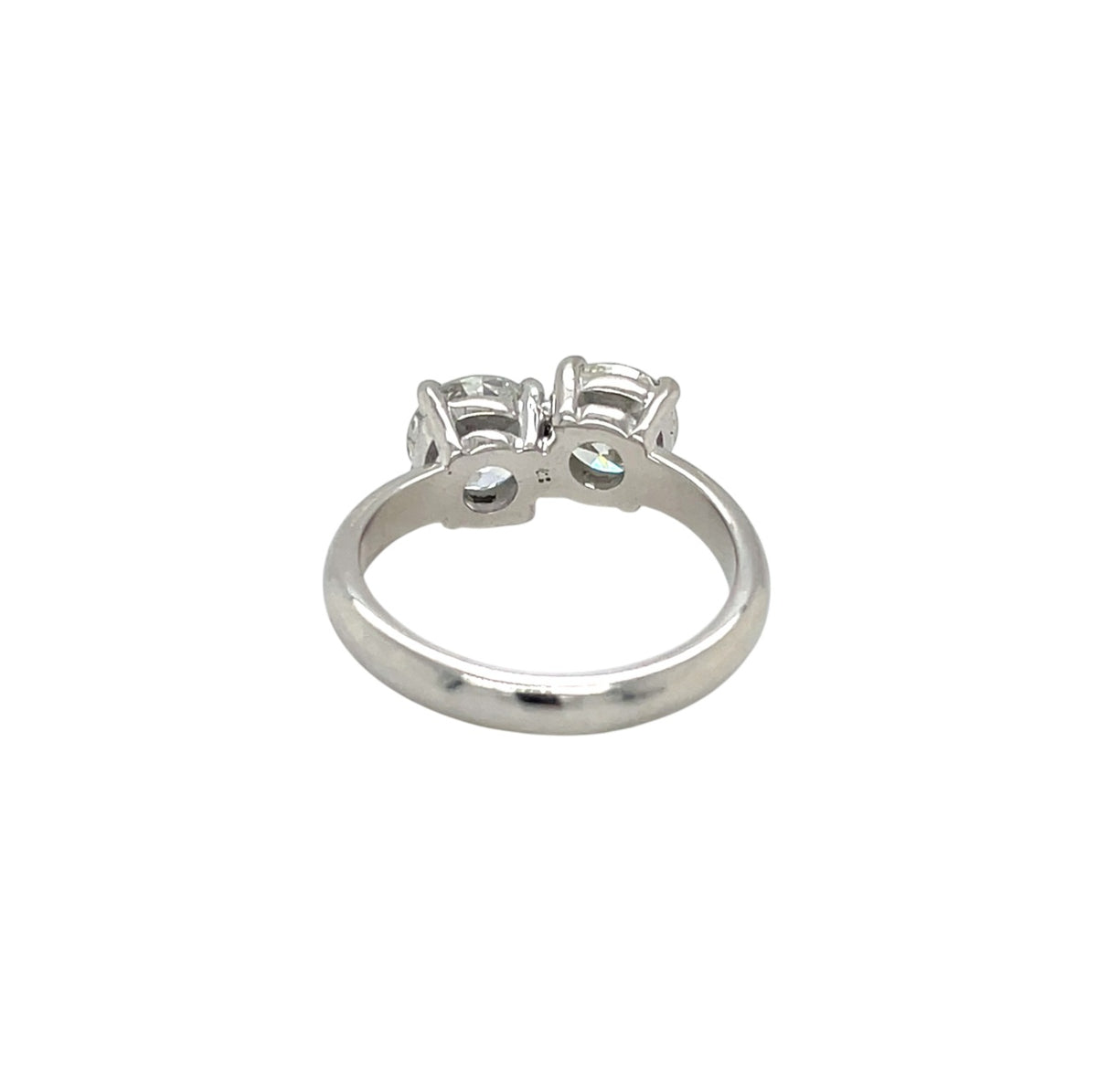 18ct White Gold Two Stone Diamond Ring (L)