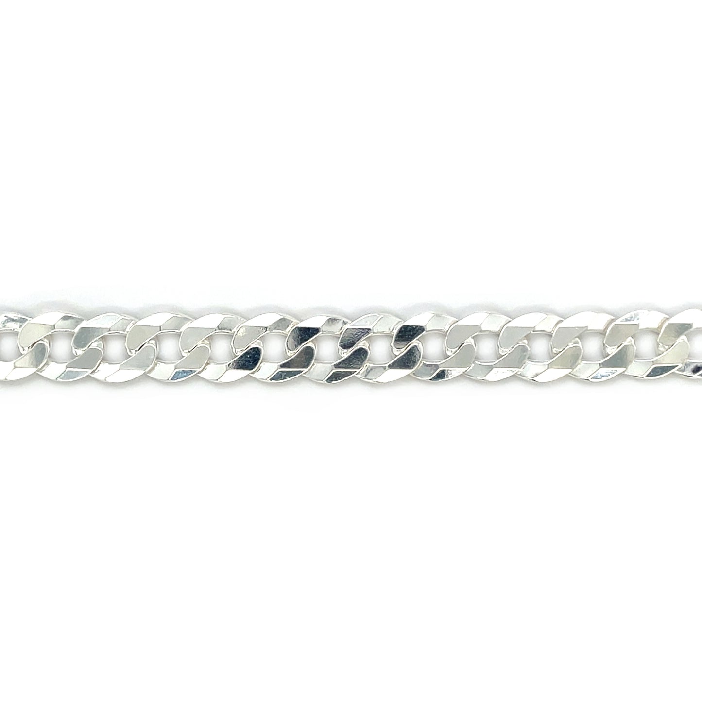 Silver Filed Curb Bracelet