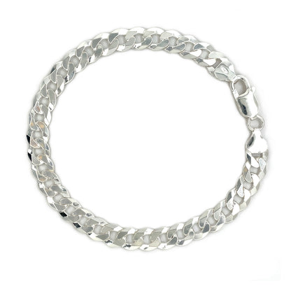 Silver Filed Curb Bracelet