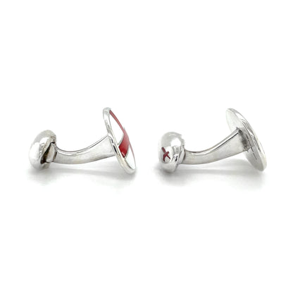 Silver & Enamel St George's Flag Cufflinks