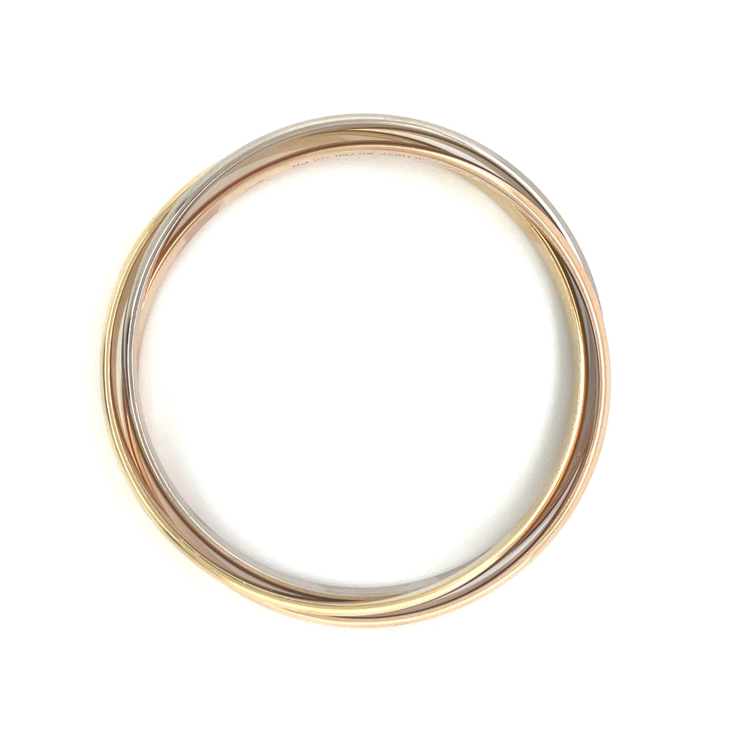 Cartier 18ct Yellow, Rose & White Gold Trinity Bangle, Classic Model