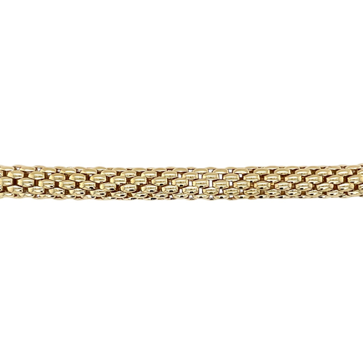 18ct Yellow Gold Plain Fope Necklace (17")