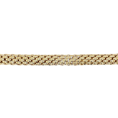 18ct Yellow Gold Plain Fope Necklace (17")