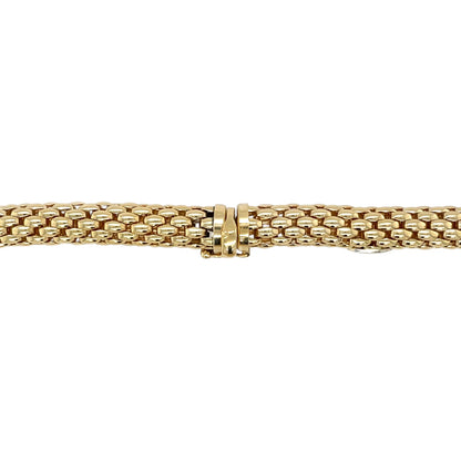 18ct Yellow Gold Plain Fope Necklace (17")