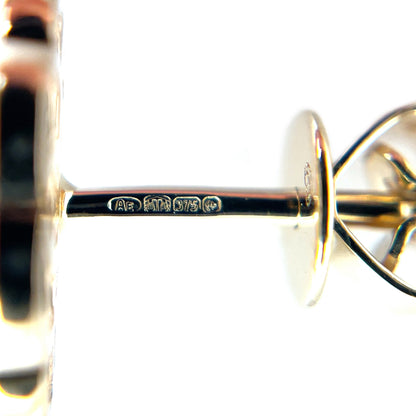 9ct Yellow Gold Geometric Woven Stud Earrings