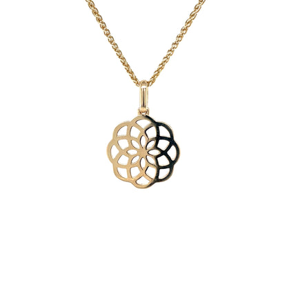 9ct Yellow Gold Woven Pendant