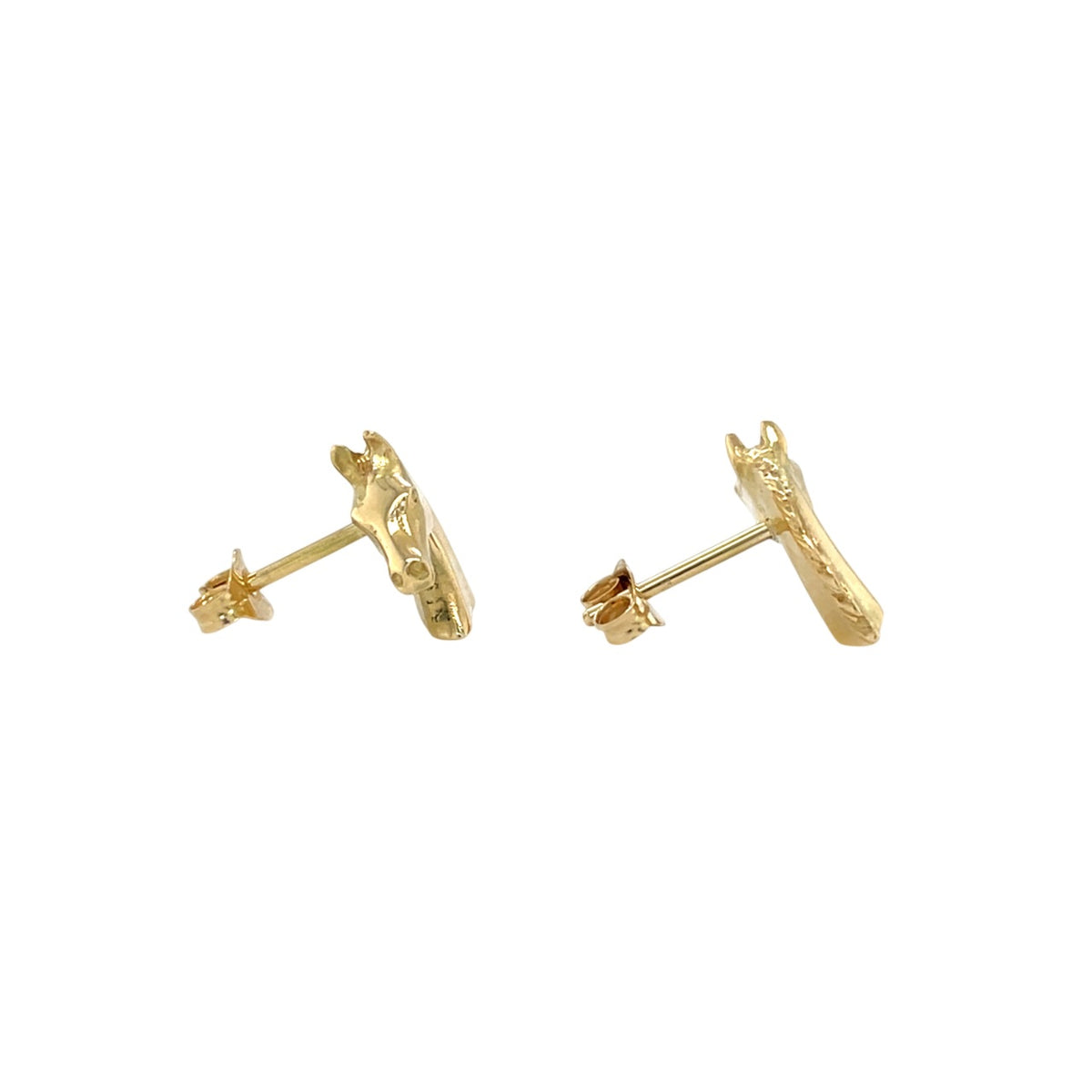 18ct Yellow Gold Horse Silhouette Stud Earrings