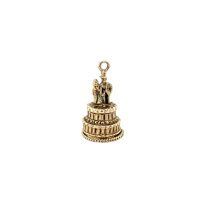 9ct Yellow Gold Wedding Cake Reveal Charm