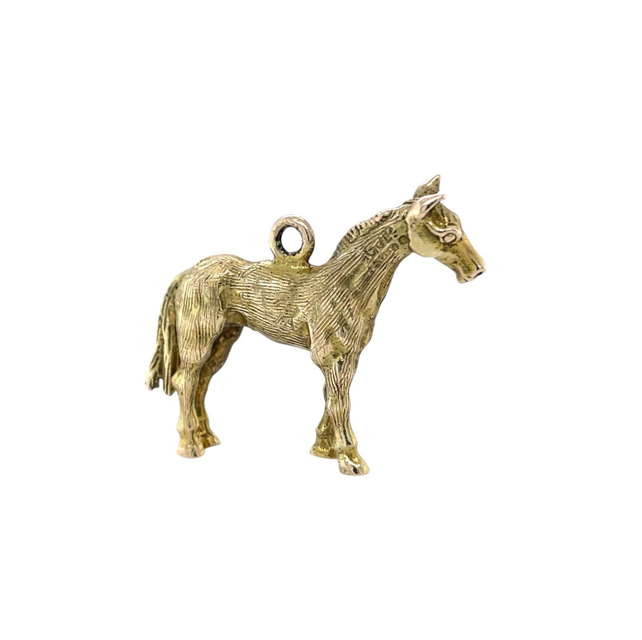 9ct Yellow Gold Large Horse Charm