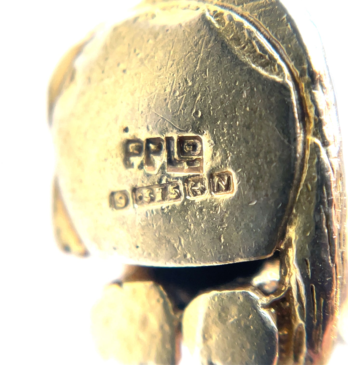 9ct Yellow Gold Large Cat Charm