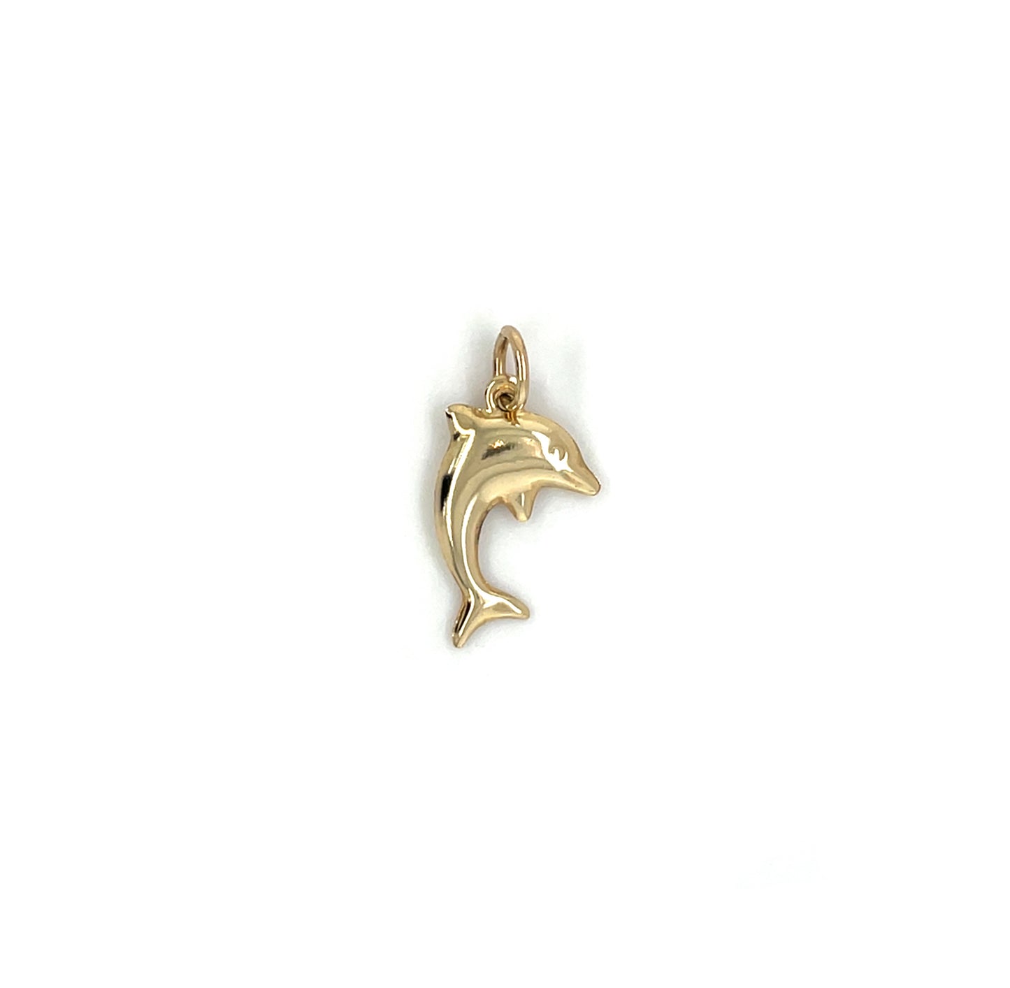 9ct Yellow Gold Lightweight Dolphin Charm