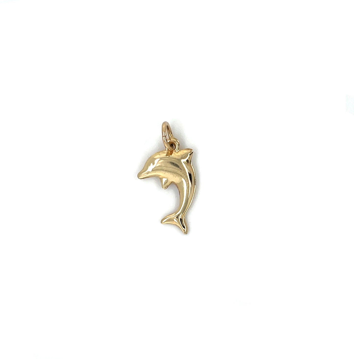 9ct Yellow Gold Lightweight Dolphin Charm
