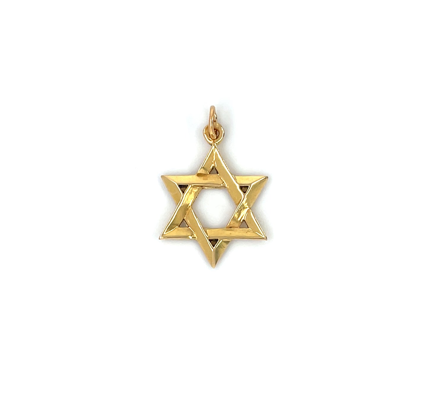 18ct Yellow Gold Star of David Charm