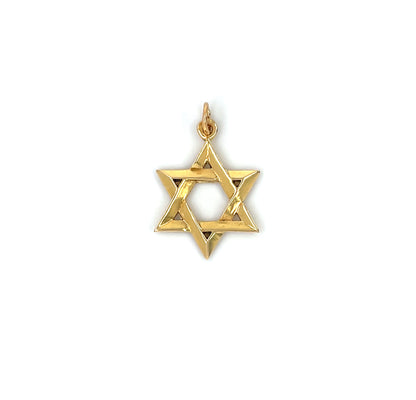 18ct Yellow Gold Star of David Charm