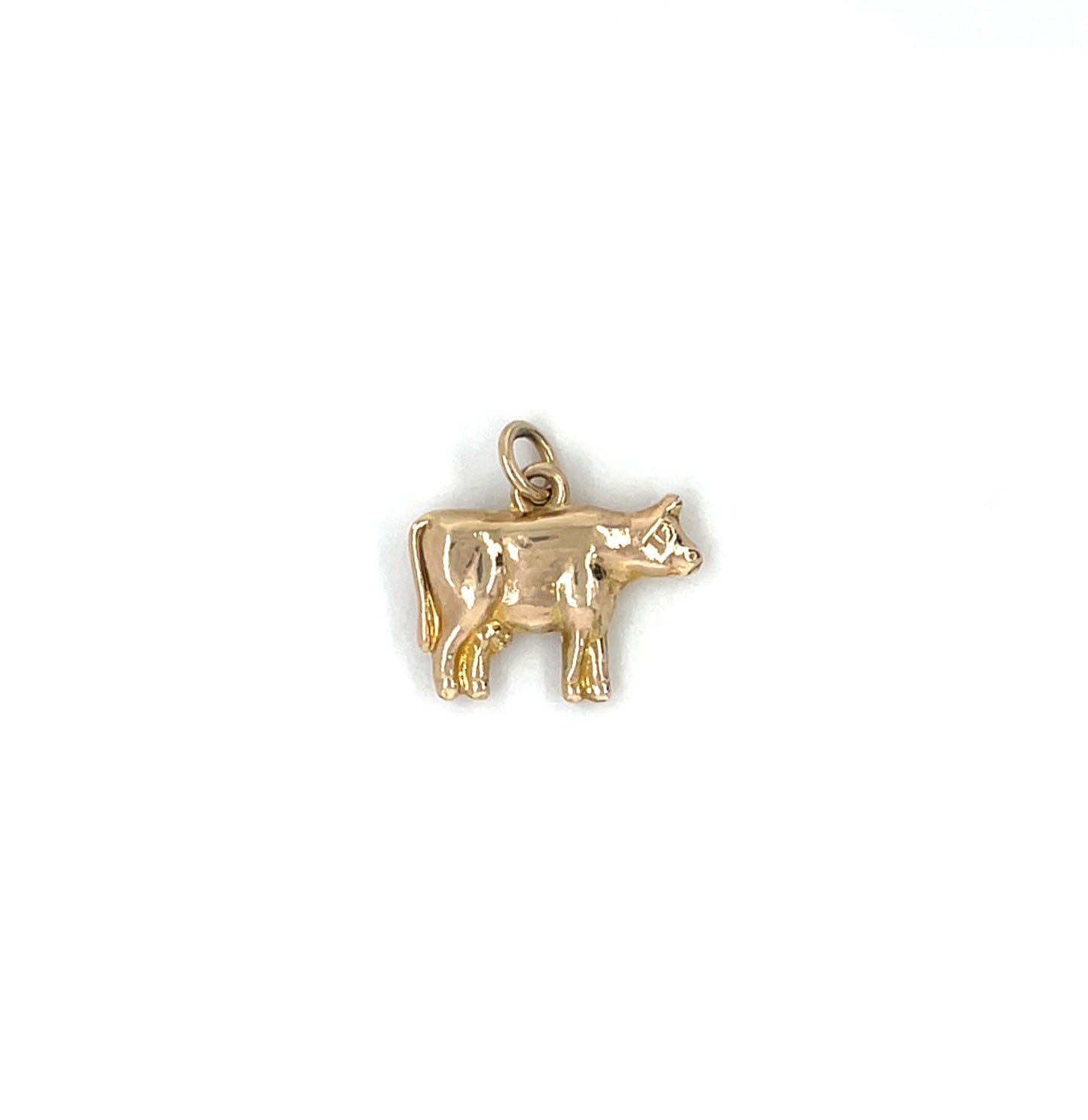 9ct Yellow Gold Cow Charm