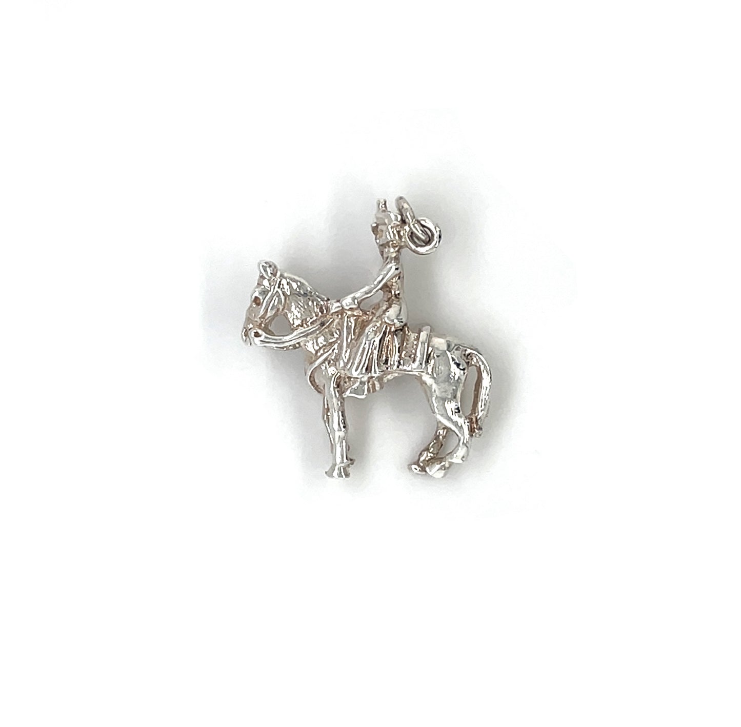 Silver Horse & Horserider Charm