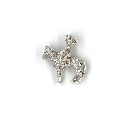 Silver Horse & Horserider Charm