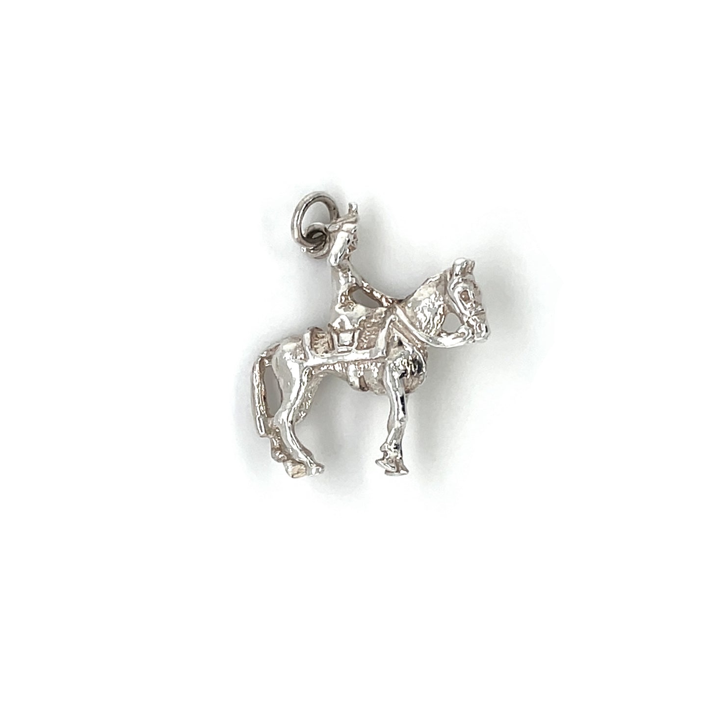 Silver Horse & Horserider Charm