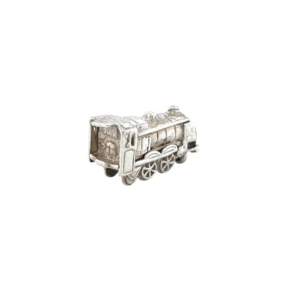 Silver Steam Train Charm