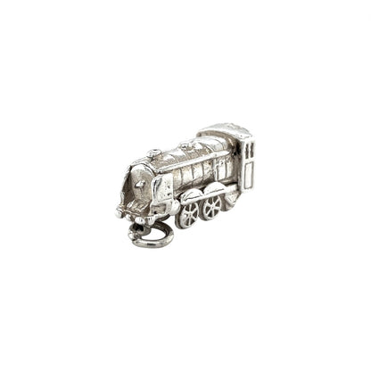 Silver Steam Train Charm