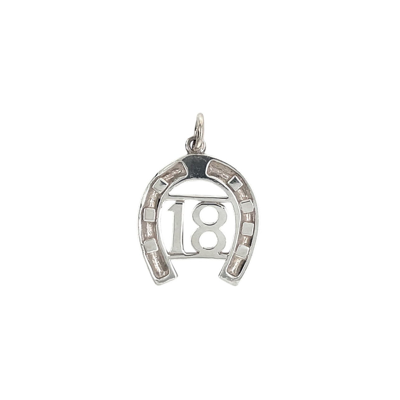 Silver Horseshoe 18th Birthday Charm